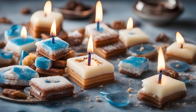 ein Kuchen mit einer Kerze, auf der geschrieben steht Bake on it