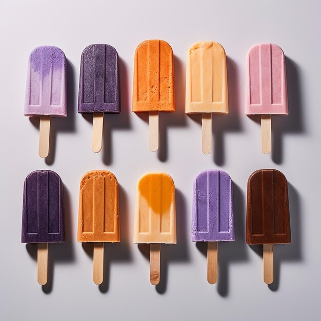 Foto ein kühles und cremiges popsicle-dessert, das an einem heißen tag zu genießen ist