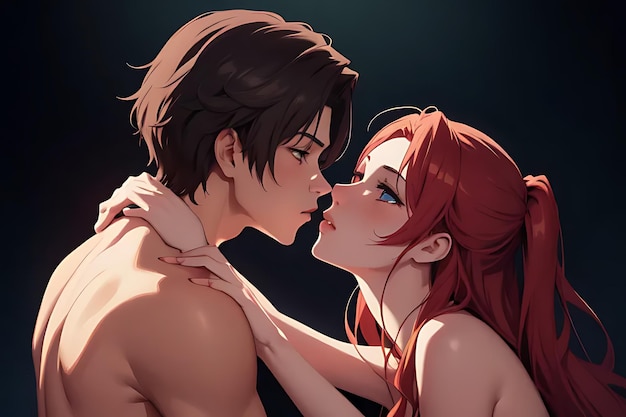 ein küssendes Anime-Paar