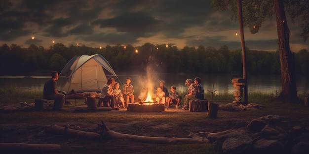 Ein Lagerfeuer-Abenteuer mit der Familie