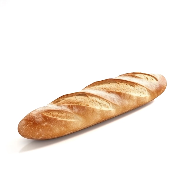 Ein Laib Brot liegt auf einer weißen Fläche.