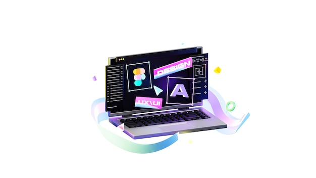 ein Laptop mit dem Buchstaben a, auf dem a" steht