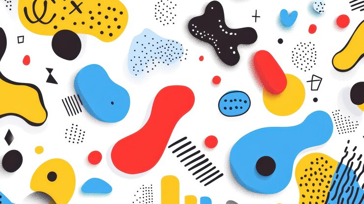Foto ein lebendiger abstrakter hintergrund mit einzigartigen handgezeichneten texturen im spielerischen cartoon-stil