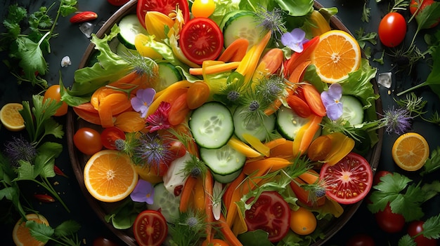 Ein lebendiger und frischer Salat voller Farben und Aromen
