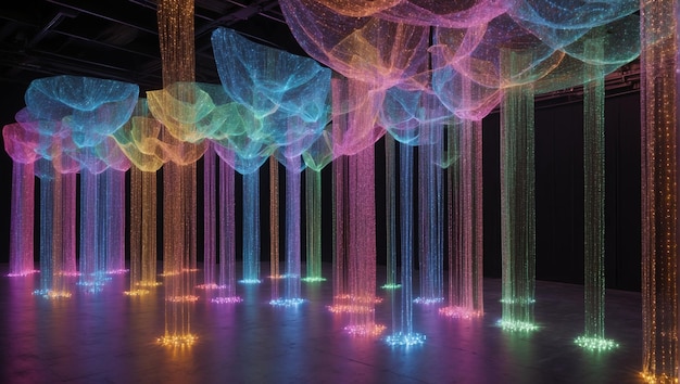 Ein lebendiges Kaleidoskop aus Farben, das einen fesselnden Raum erleuchtet