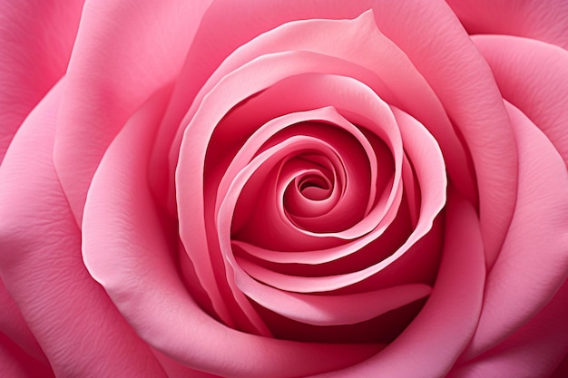 Ein lebendiges Rosenblatt in Nahaufnahme einer einzigen Blüte