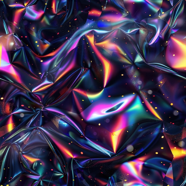Ein lebendiges und dynamisches abstraktes Bild mit flüssigen Formen in Neonfarben