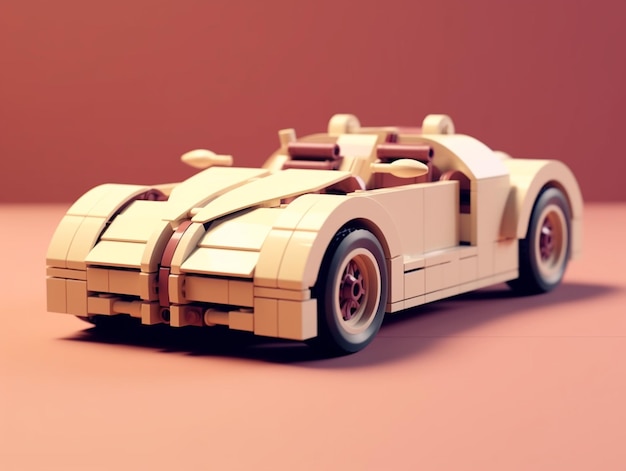 Ein Lego-Auto mit dem Wort „Geschwindigkeit“ an der Seite