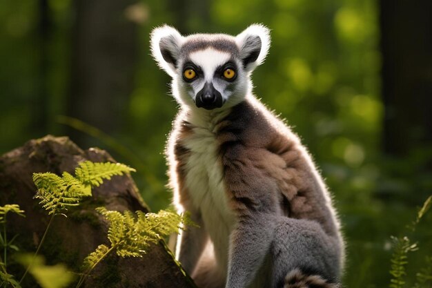 ein Lemur, der auf einem Baum sitzt