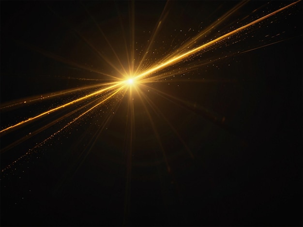 ein Licht im Dunkeln mit einem gelben Hintergrund