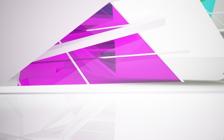 Foto ein lila dreieck mit dem wort pyramide darauf