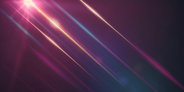ein lila Hintergrund mit einer regenbogenfarbenen Linie