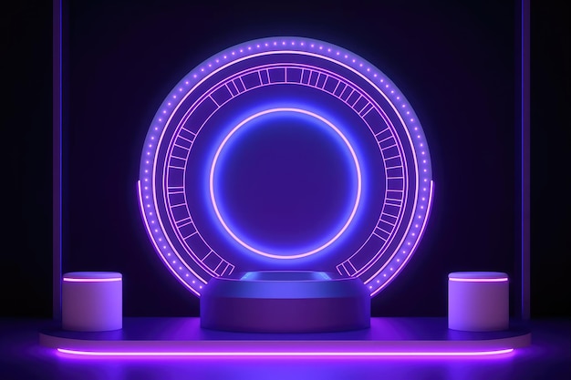 Ein lila Kreis mit einer Uhr in der Mitte, auf der die Uhrzeit steht