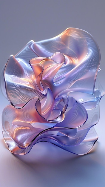 ein lila- und rosa gefärbtes Glas mit dem Wort Flow