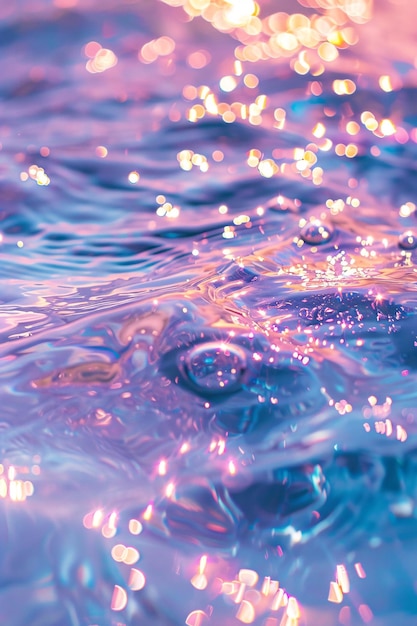 Foto ein lila und rosa hintergrund mit den wörtern funkeln im wasser