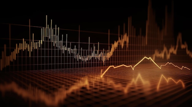 Ein Liniendiagramm mit dem Wort „Stock“ darauf