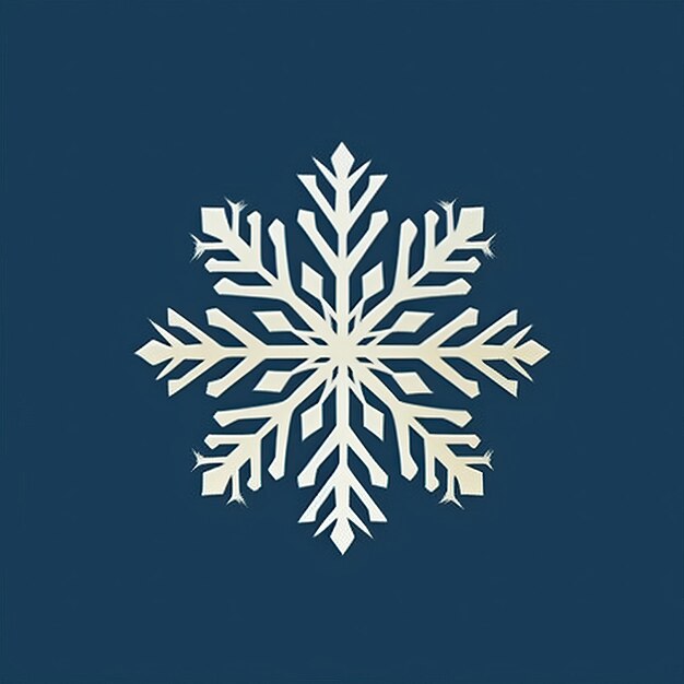 ein Logo einer frostigen Schneeflocke auf einem Marine-Hintergrund weißer Hintergrund Weißer Hintergrund HD Photo Isolate