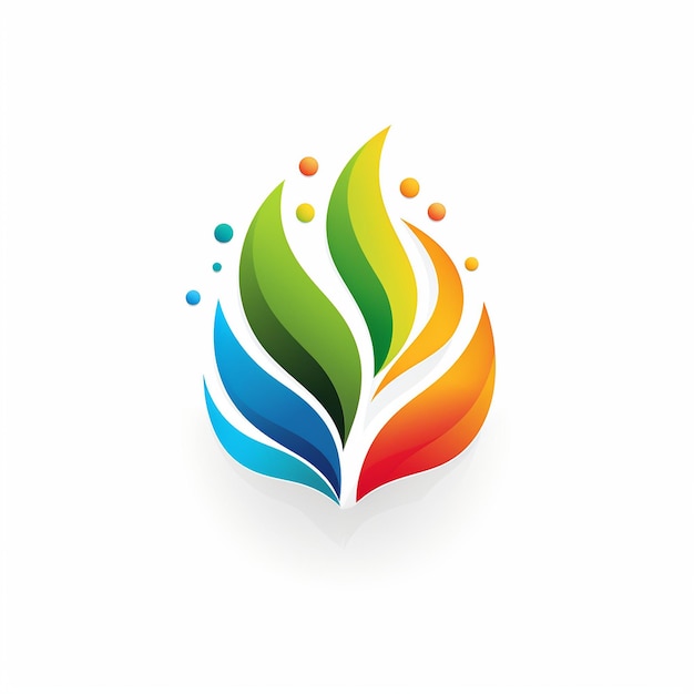 ein Logo für ein Geschäftsblatt in fröhlichen Farben auf weißem Hintergrund