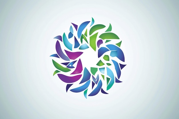ein Logo für eine Frau mit einer grünen Blume auf dem Kopf Ai Photo