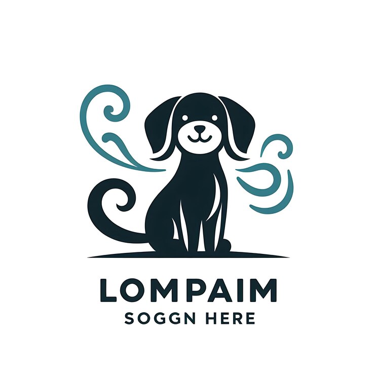 Foto ein logo für einen hund namens loma