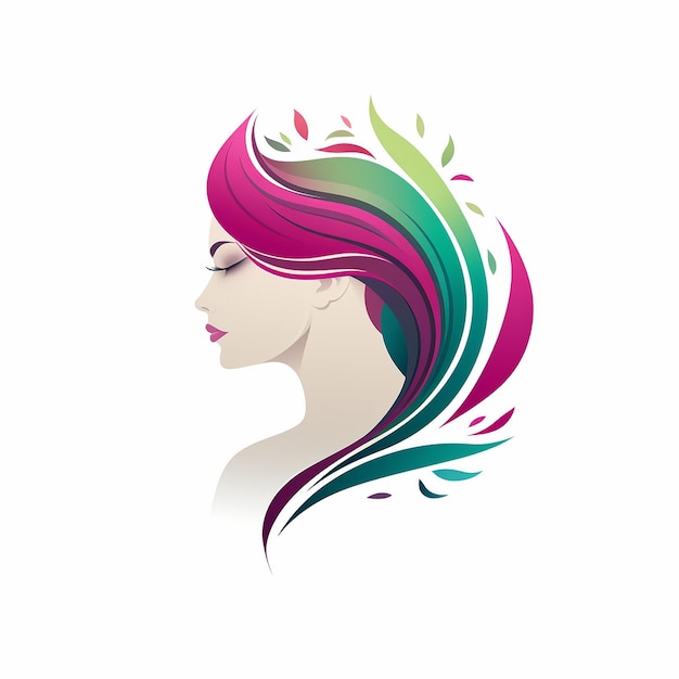 ein Logo für Frauenunternehmen mit Magenta-Grüntönen