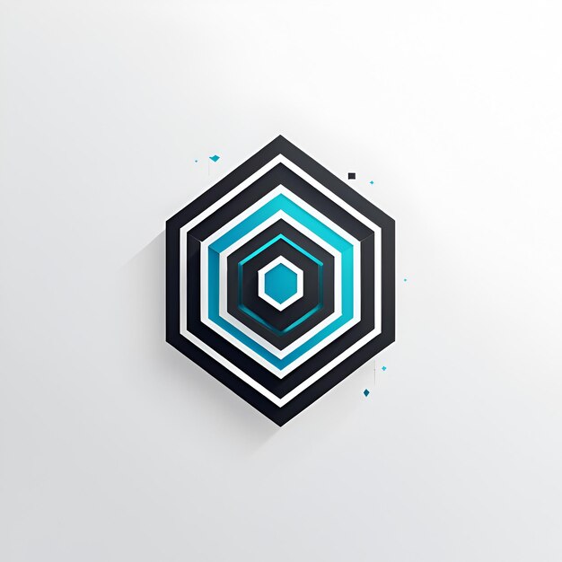 Foto ein logo mit schlanken linien und geometrischen formen