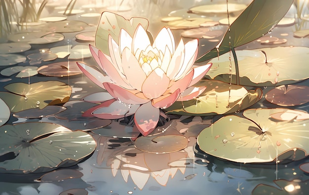 Ein Lotus-Anime-Kunststil