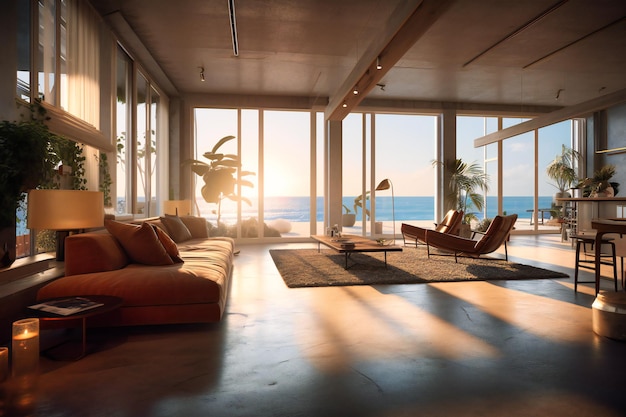 Ein luxuriöses Penthouse am Strand mit modernen Annehmlichkeiten und privatem Zugang zum Strand