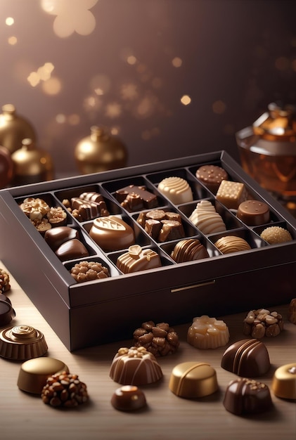 Ein luxuriöses Schokoladen-Geschenkset zum Feiern