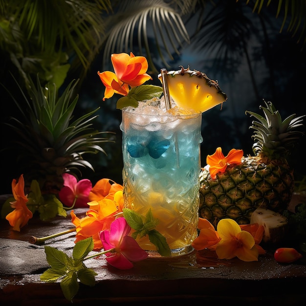 Foto ein luxusgetränk tropical breeze