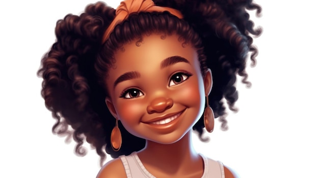 Ein Mädchen mit schwarzen Haaren und einem weißen Tanktop lächelt.