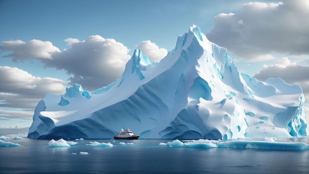 Ein majestätischer Eisberg mit faszinierender Schönheit inmitten der Wunder der Antarktis