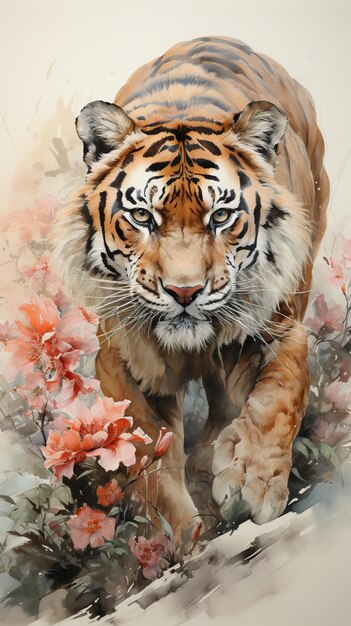 Ein majestätischer Tiger in der Natur