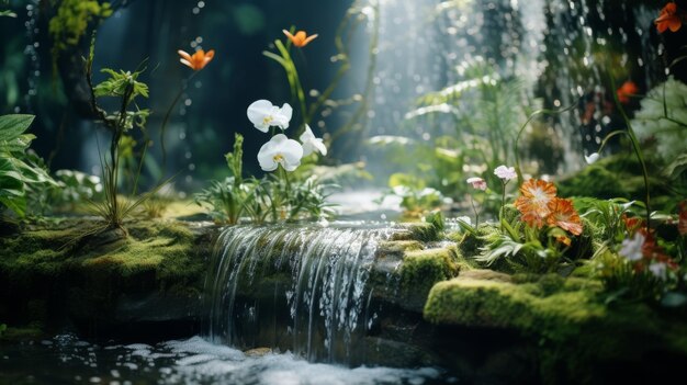 Ein majestätischer Wasserfall im Herzen des Waldes