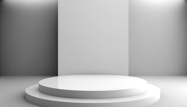 Ein makellos weißes Podium, um Ihre High-End-Artikel zu präsentieren