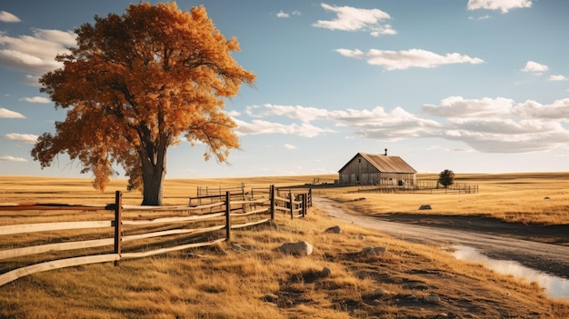 Foto ein malerisches landschaftsfoto einer ruhigen landschaft