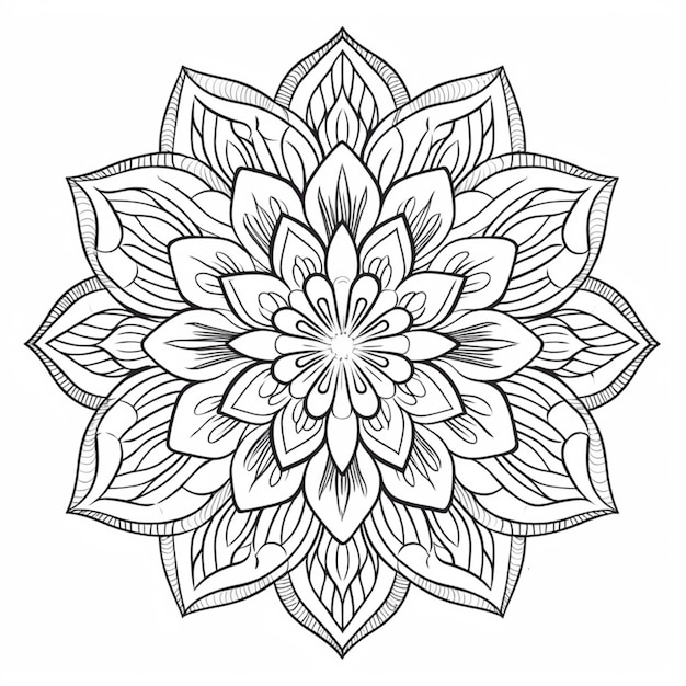 Ein Mandala mit Blumenmuster.