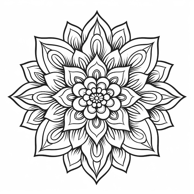 Ein Mandala mit einem Blumenmuster darauf.
