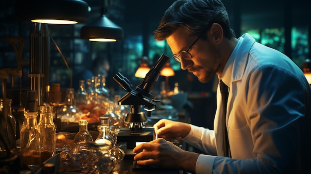 Ein Mann arbeitet in einem wissenschaftlichen Labor