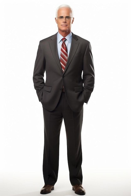 Foto ein mann in einem anzug mit einer krawatte, der sagt, dass er einen anzug trägt