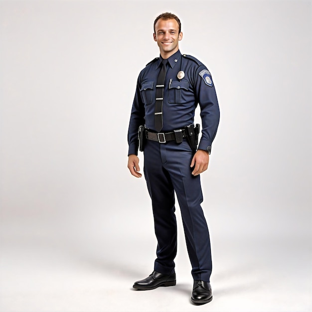 ein Mann in einer Polizeiauniform