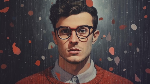 Ein Mann mit Brille und Pullover