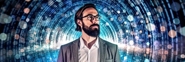 Ein Mann mit Brille Wie SEO Ihr Internet-Daten-Informationsnetzwerk verbessern kann