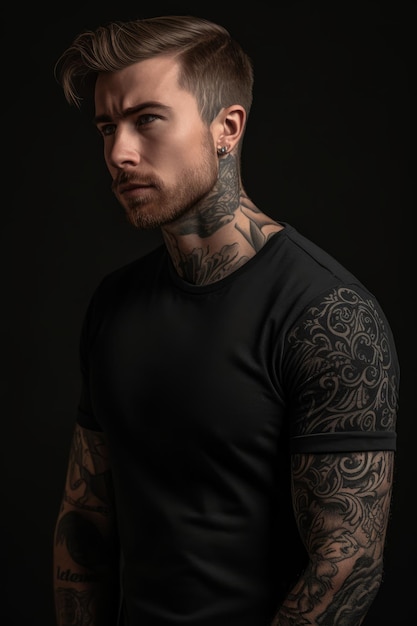 Ein Mann mit einem Tattoo auf dem Arm