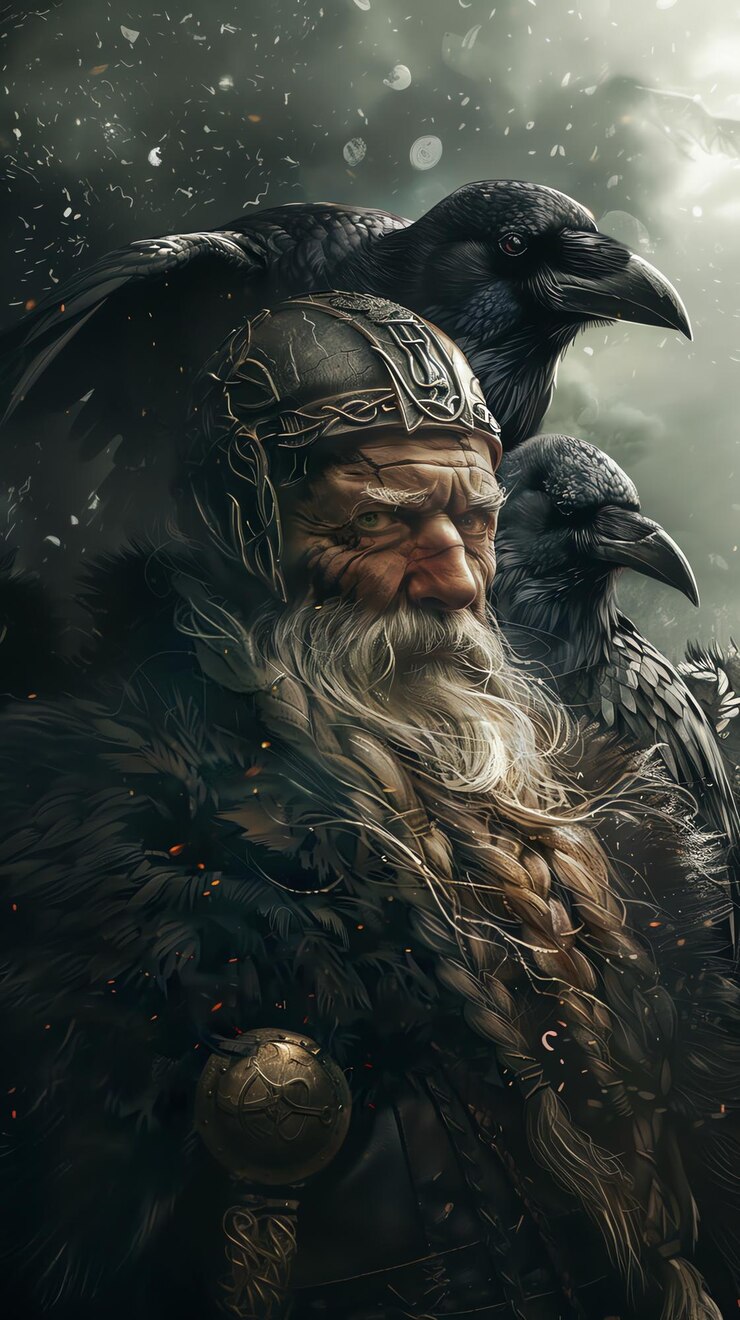 ein Mann mit einem Vogel auf der Schulter schaut auf einen Vogel