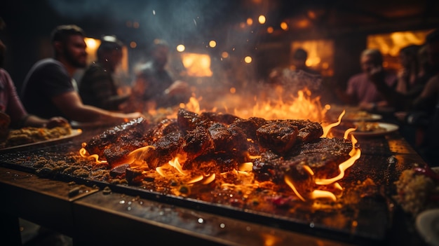 Ein Mann sitzt am Feuer und verbrennt Holz in einem Kamin