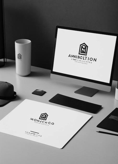 Foto ein marken-logo-mockup-design