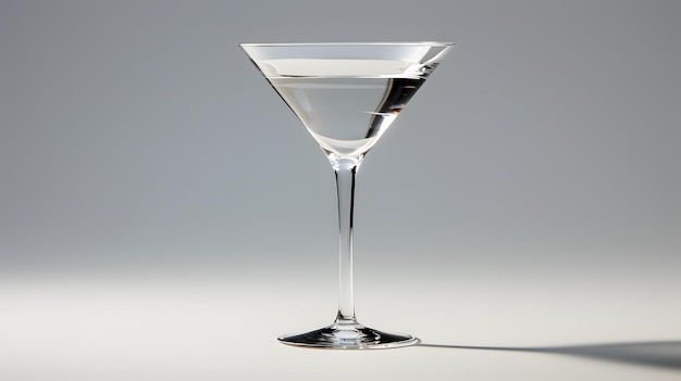 Foto ein martini-glas auf einem grauen und weißen hintergrund