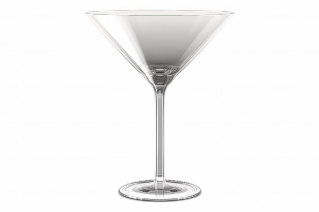 ein Martini-Glas mit weißem Hintergrund und einem Platz für ein Getränk