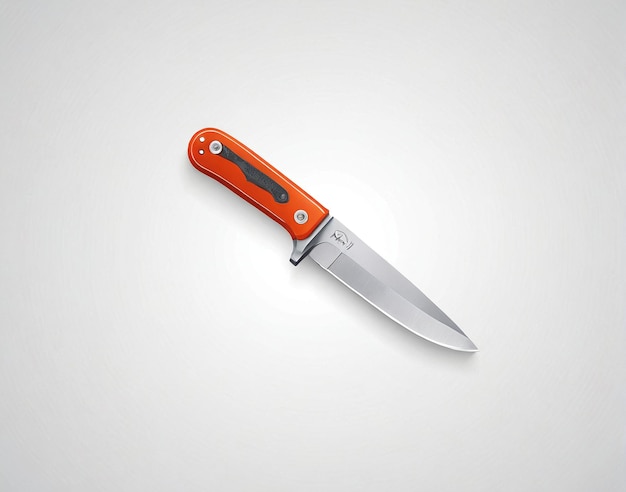 ein Messer mit rotem Griff